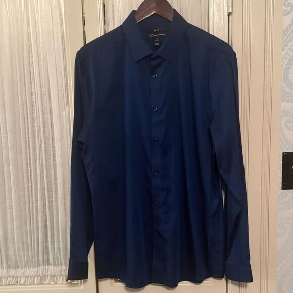 I.N.C International Concepts Men's Navy Blue Dress Shirt - Picture 1 of 5